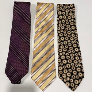3 Joseph Abboud 100% silk Neckties